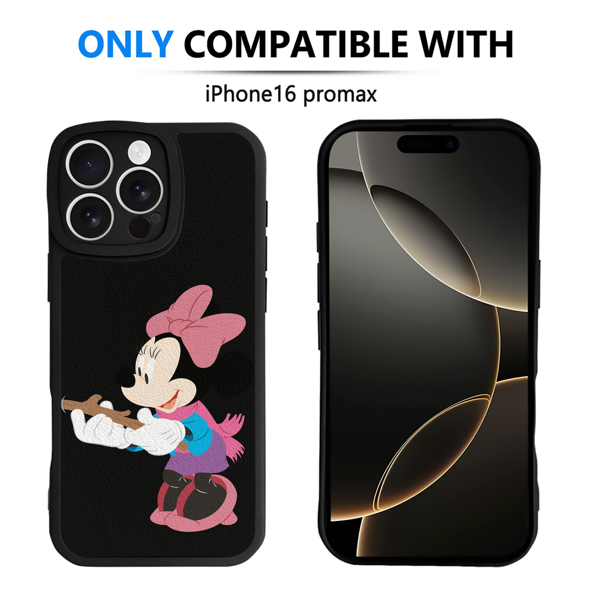 （画像用） ミッキーマウス Mickey Mouse 【iPhone 16シリーズ対応】シリコンスマホケース（レザー調） 材質：シリコン